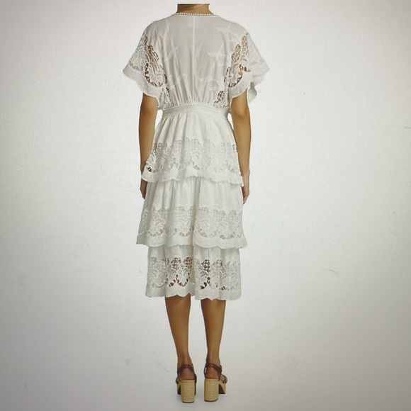 Farm Rio Richelier Embroidered Midi Dress - Picture 3 of 4